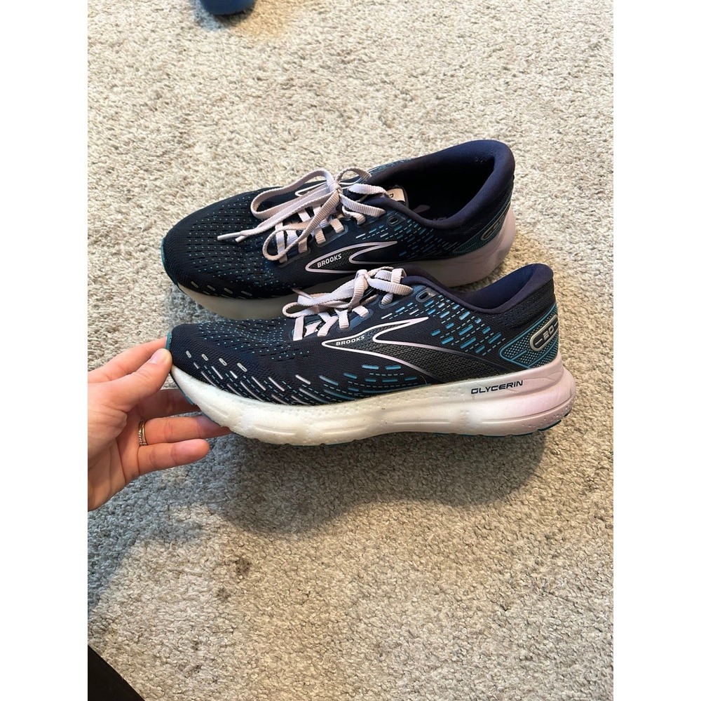 Brooks Glycerin 20 Womens‎ Running Shoes Navy Teal Pink 1203691B499 Size 9.5 B